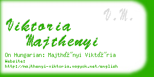 viktoria majthenyi business card